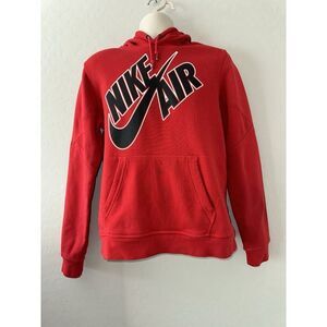 Nike Red Tag Mens hoodie Medium‎ Big Hit on front Nike Air red Streetwear Swoosh